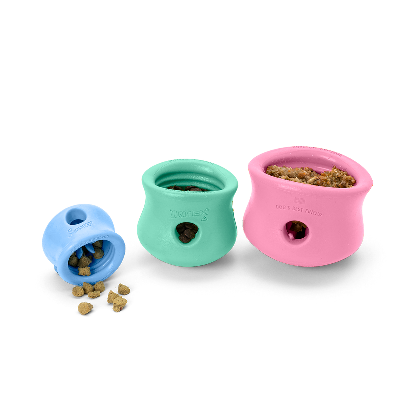 Interactive puzzle, food-dispensing dog toy, Zogoflex Toppl in Mint (Spring Limited Edition)