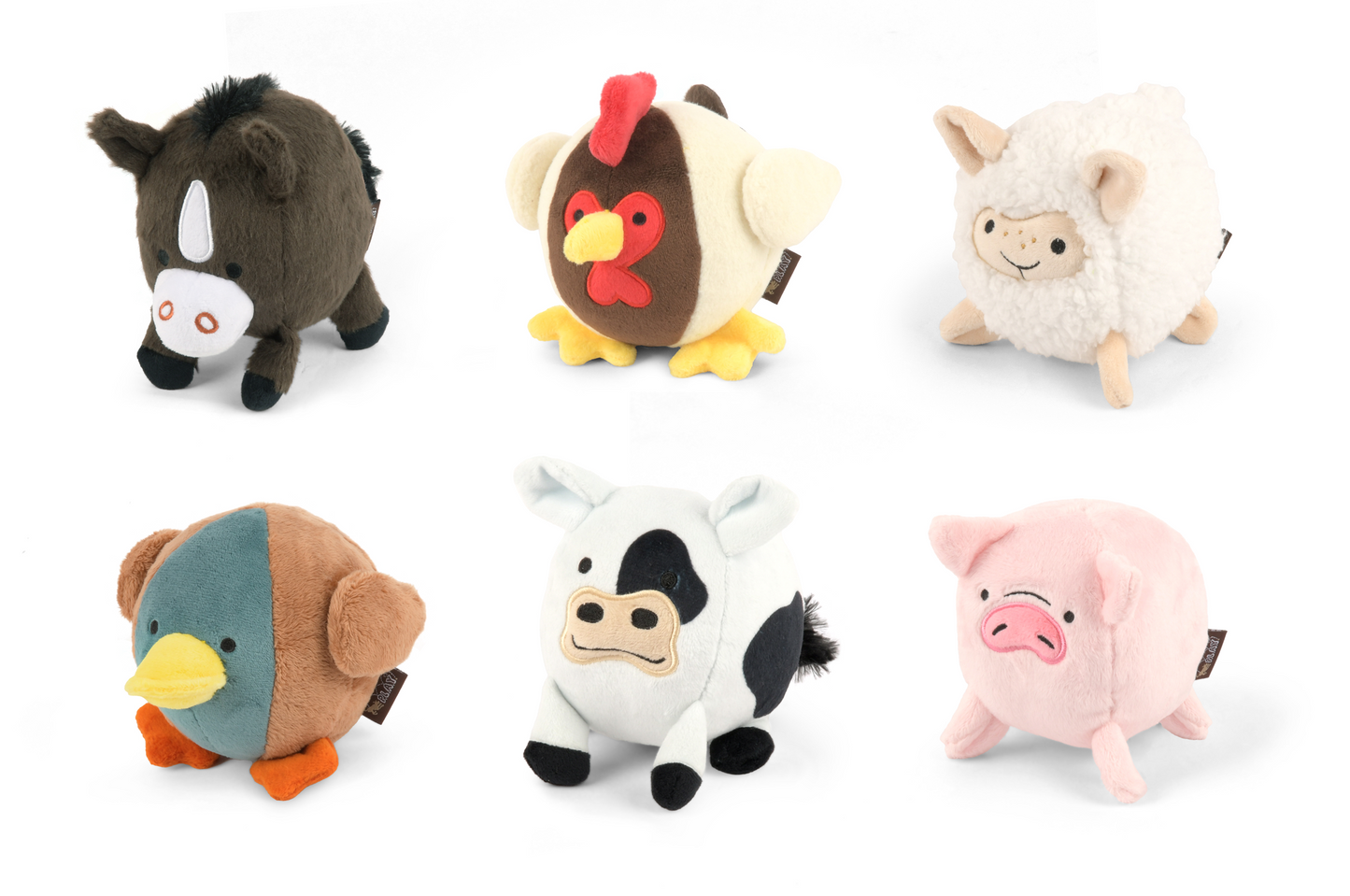 P.L.A.Y. Barnyard Buddies Squeaky Plush Dog Toy, Ryan the Rooster