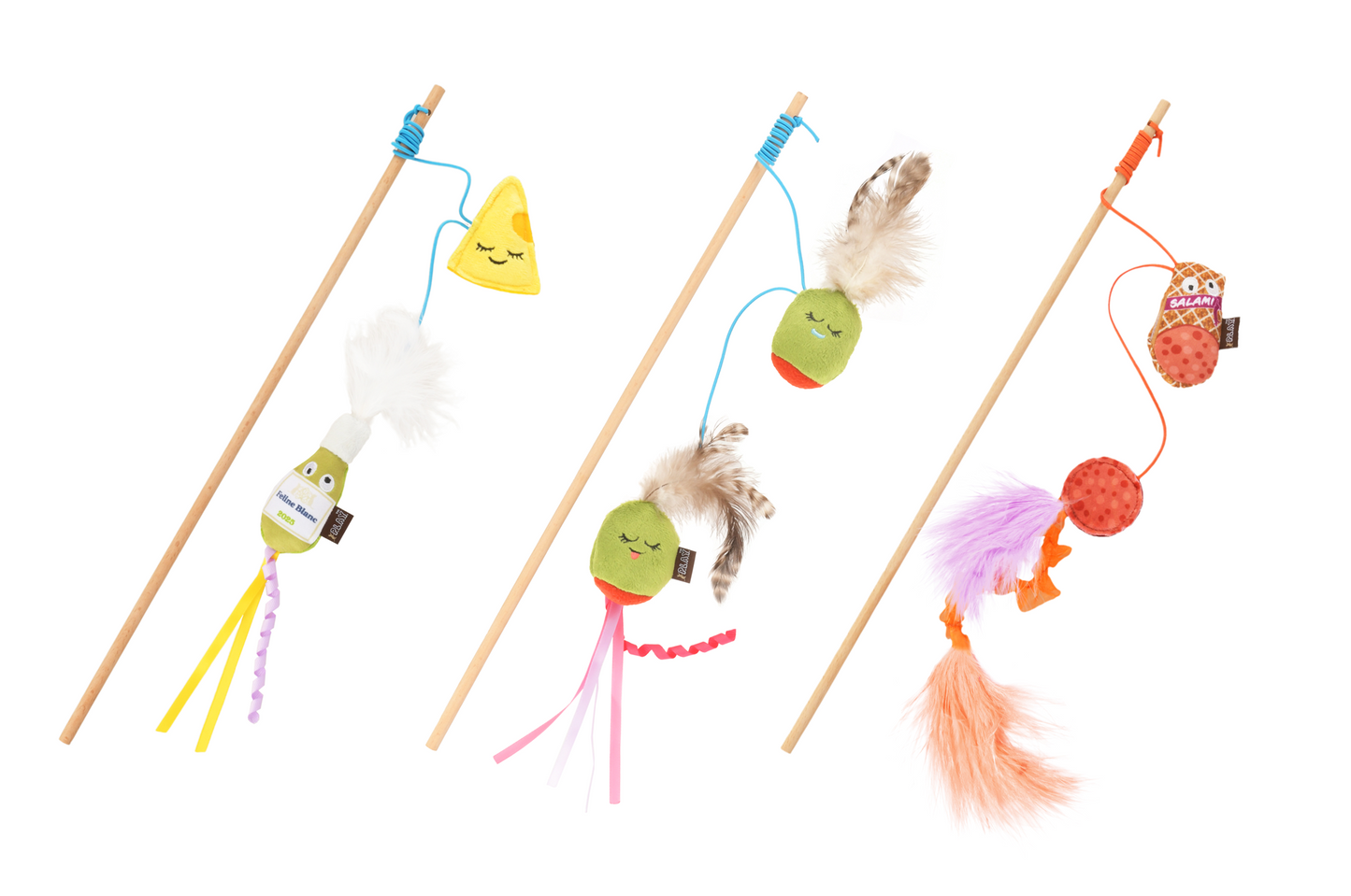 P.L.A.Y. Feline Frenzy, Wand Cat Toy: Blanc