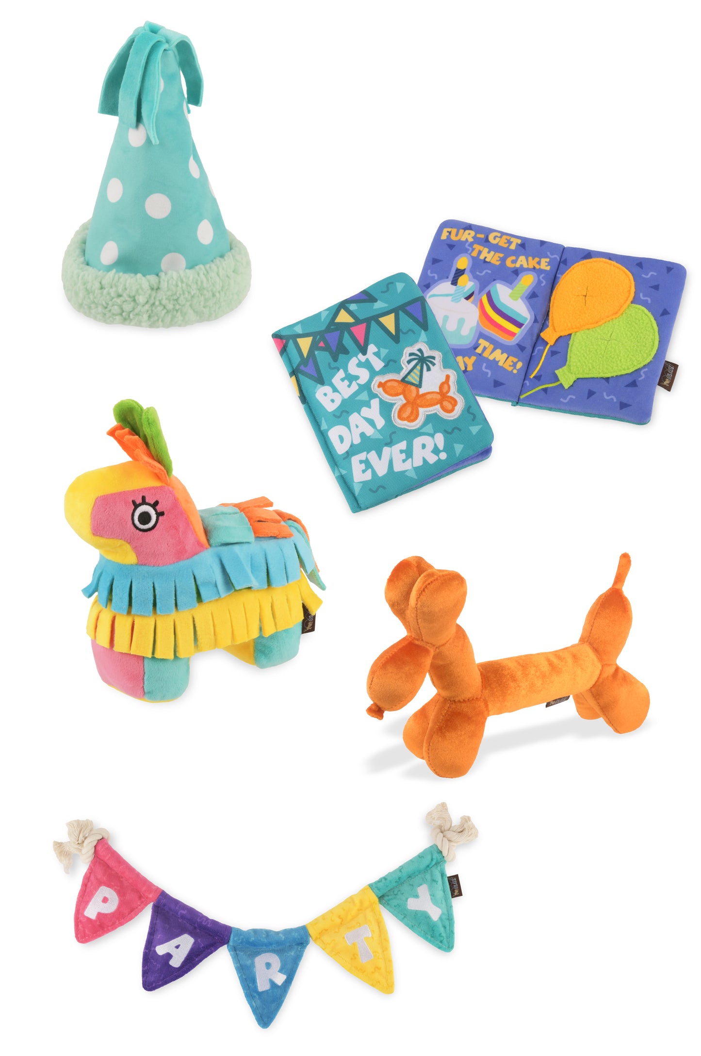 P.L.A.Y Party Animal Squeaky Plush Dog Toy, Balloon Buddy