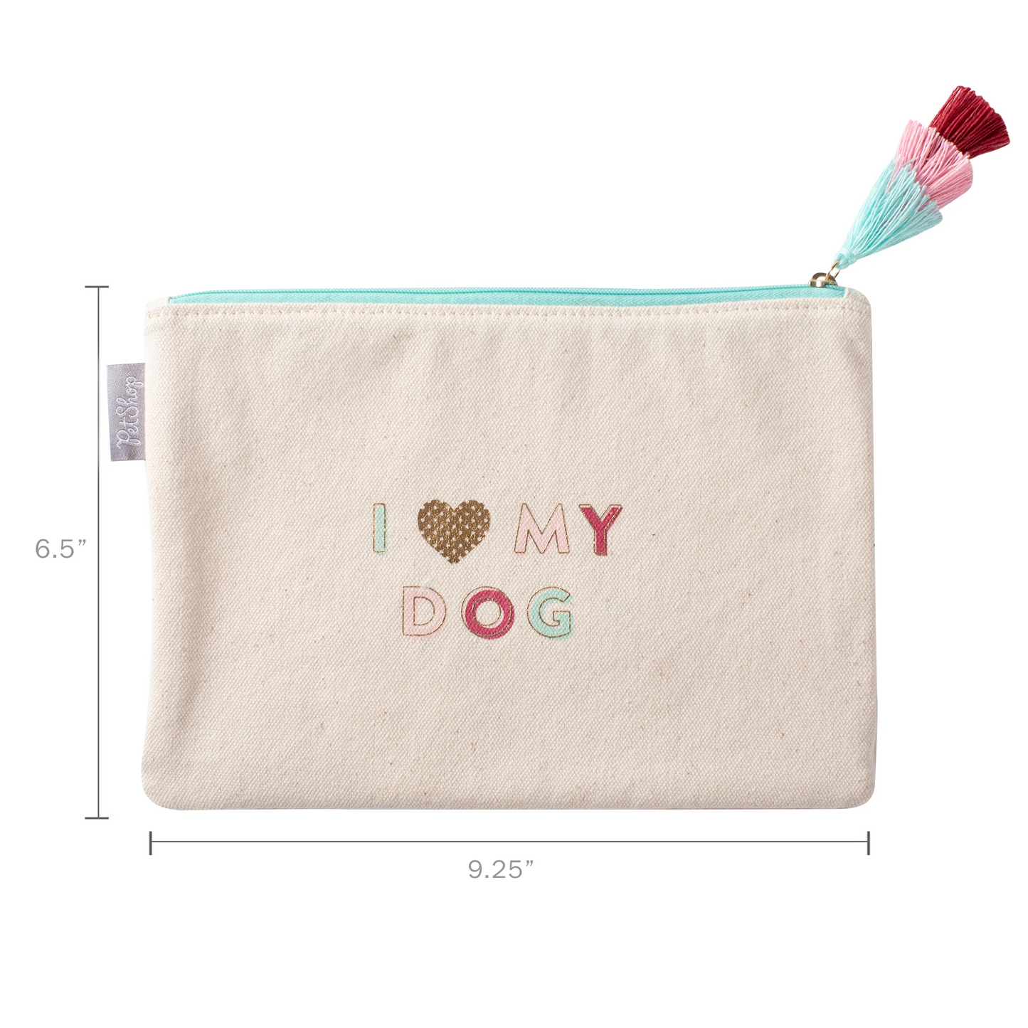 I Love My Dog Canvas Pouch