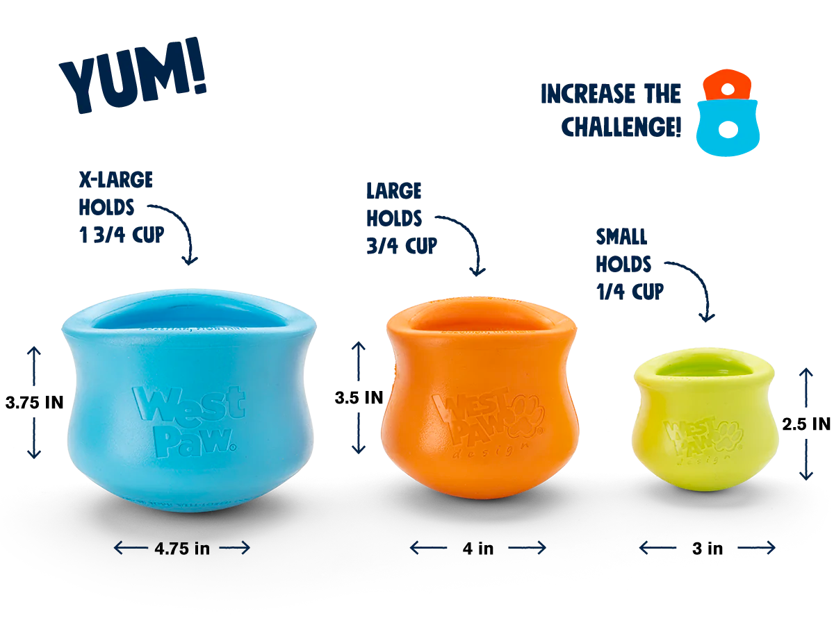 Interactive puzzle, food-dispensing dog toy, Zogoflex Toppl