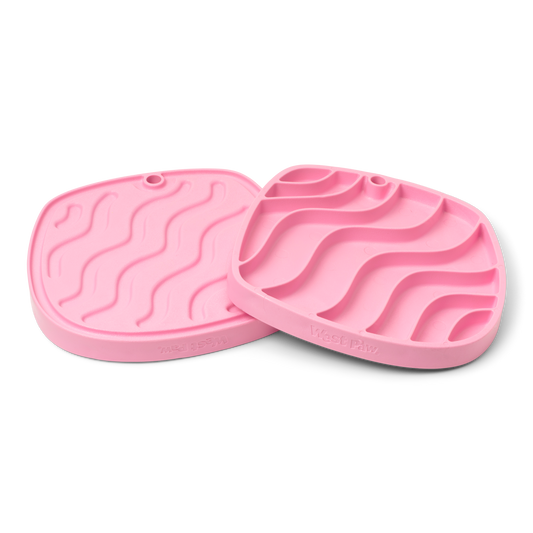 Dog Food and Drink Non-slip Eco Sustainable All-in-one Slow Feeder Lick Feast Mat: Bubble Gum (Spring Limited Edition)