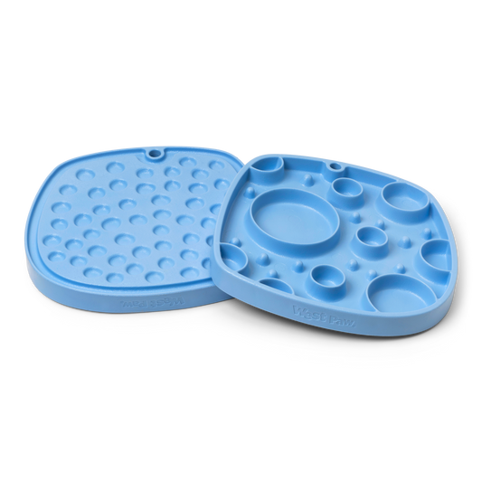 Dog Food and Drink Non-slip Eco Sustainable All-in-one Slow Feeder Lick Feast Mat: Periwinkle (Spring Limited Edition)