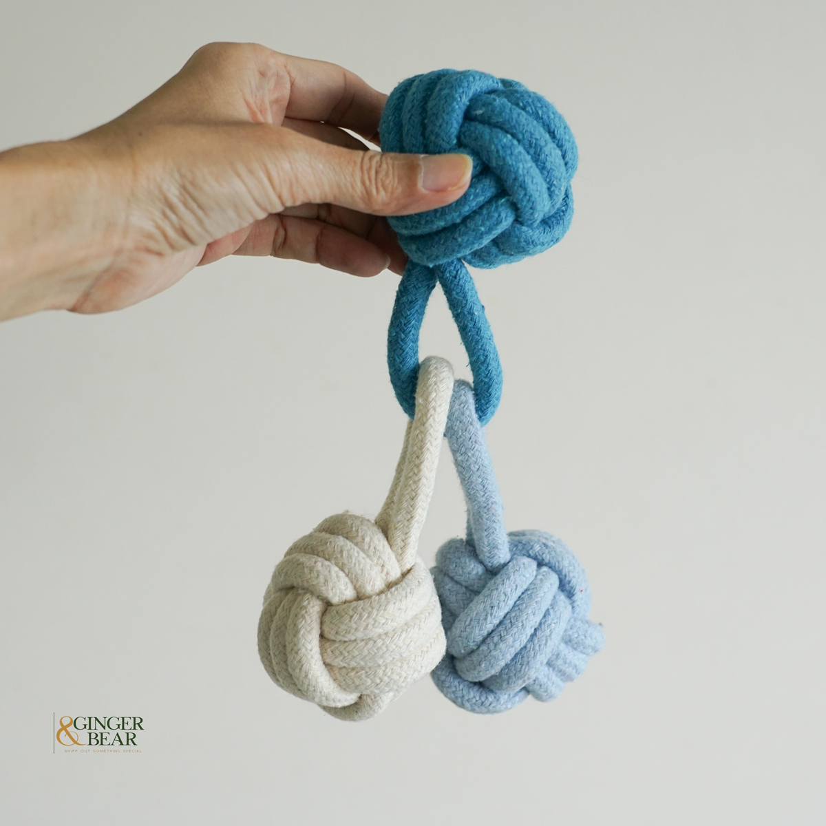 Knotty Interactive Rope Tug Toy Set, Sky and Cloud