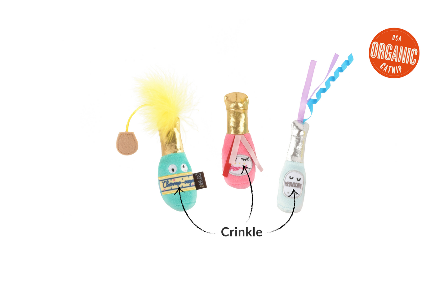[Pre-Order] P.L.A.Y. Feline Frenzy, Catnip Toy set: Pop, Fizz, Meow