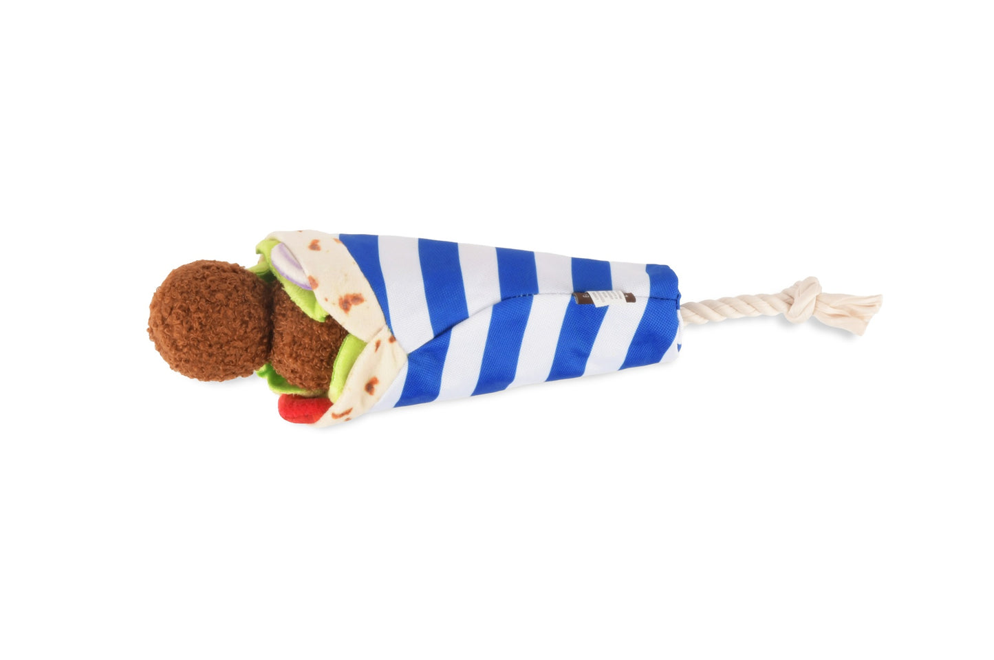 [Pre-Order] P.L.A.Y. The International Classic Squeaky Plush Dog Toy, Fur-lafel Wrap
