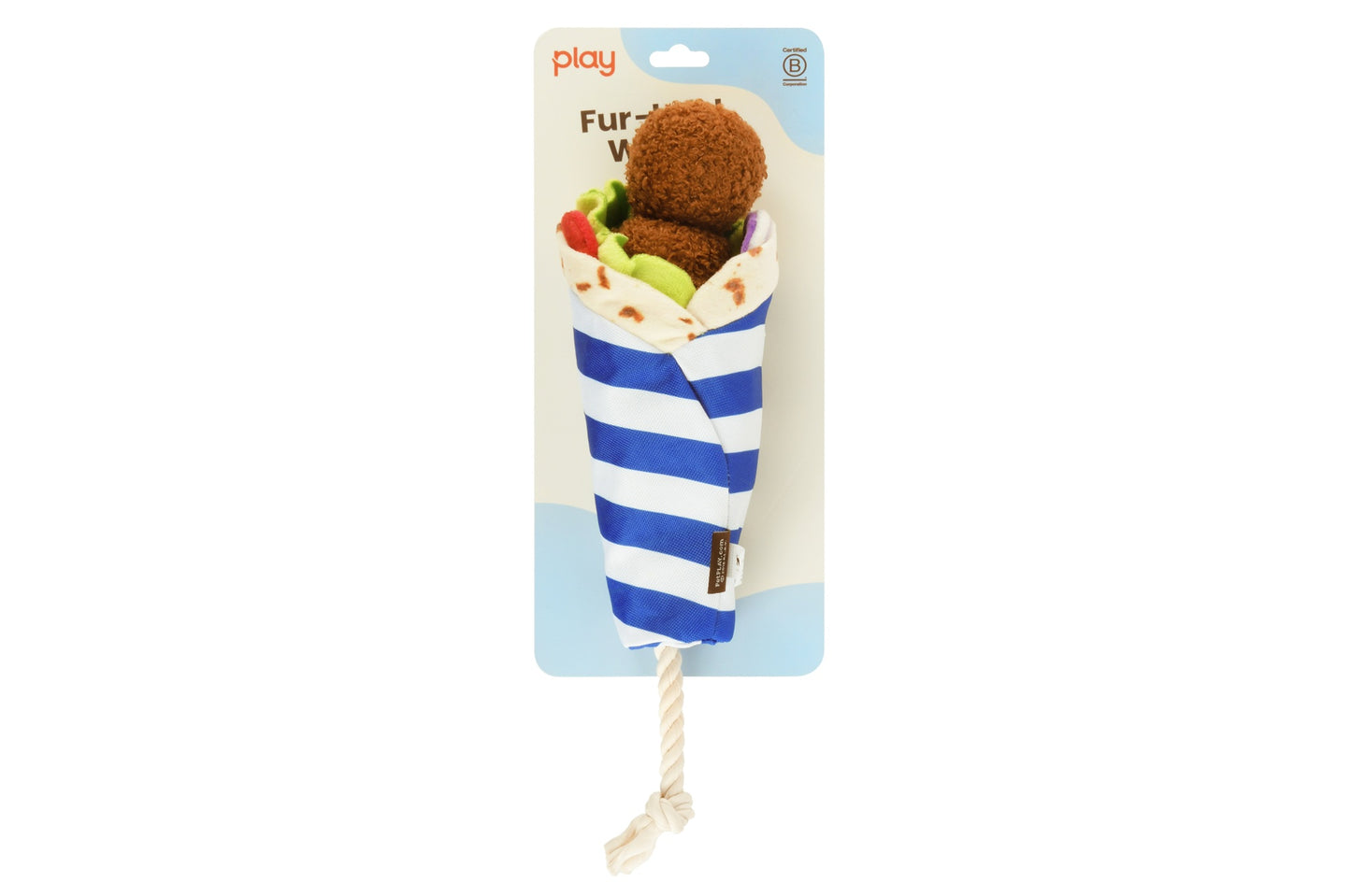 [Pre-Order] P.L.A.Y. The International Classic Squeaky Plush Dog Toy, Fur-lafel Wrap