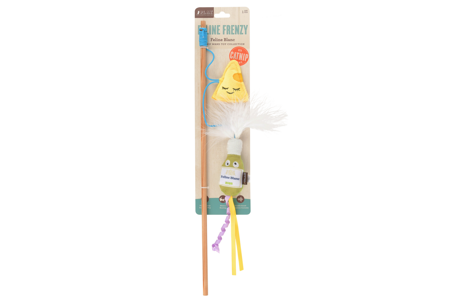 [Pre-Order] P.L.A.Y. Feline Frenzy, Wand Cat Toy: Blanc