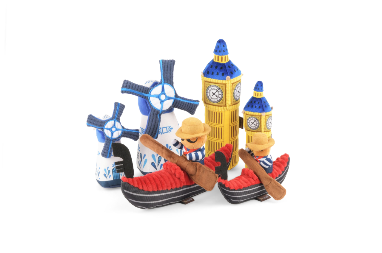 P.L.A.Y. Totally Touristy Squeaky Plush Dog toys, Big Ben London