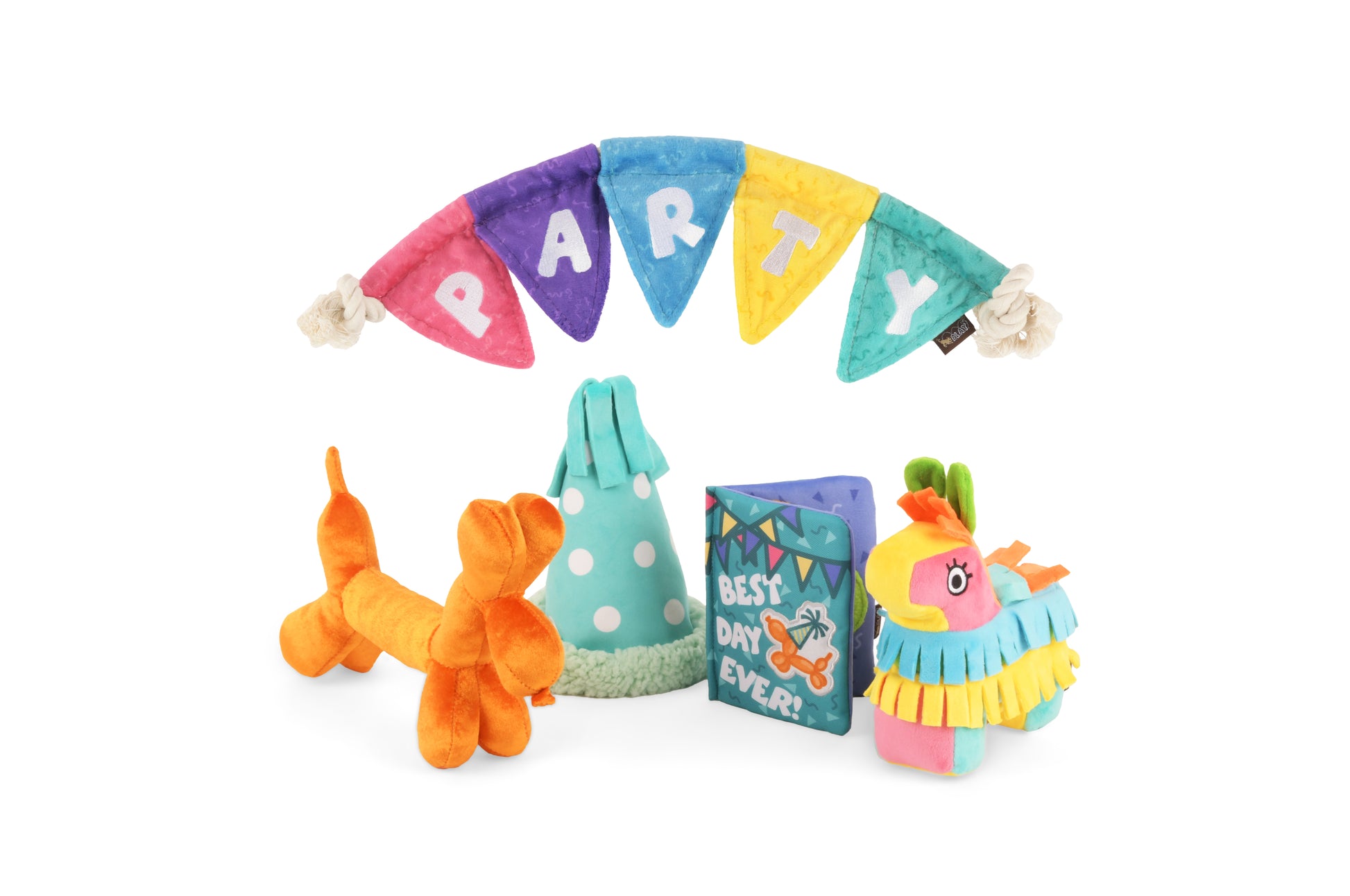 P.L.A.Y. Party Animal Plush Interactive Squeaky Dog Toy