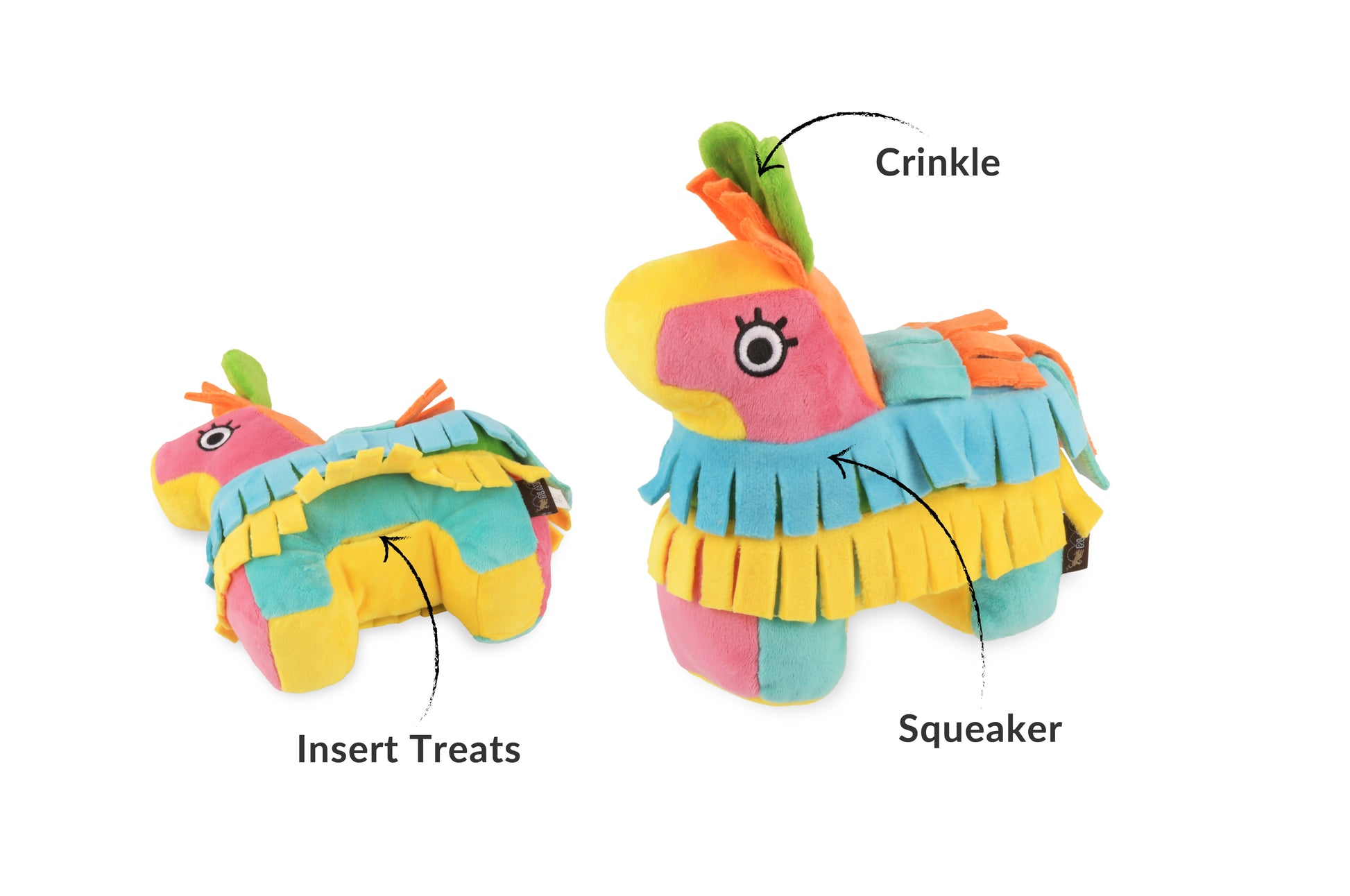 P.L.A.Y. Party Animal Fiesta Fetch Pinata Durable Squeaky Dog Toy