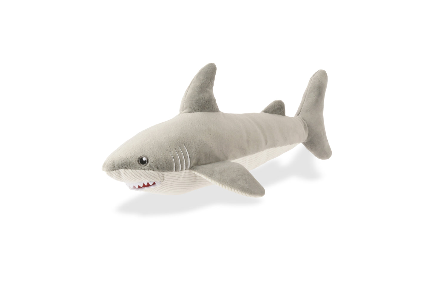 P.L.A.Y. Ocean Buddies Great White Gabe shark interactive squeaky plush dog toy with hidden treat pocket