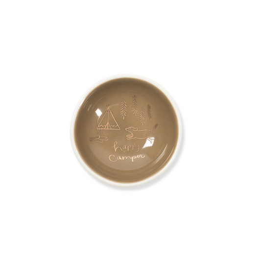 Happy Camper Round Trinket Dish Tray