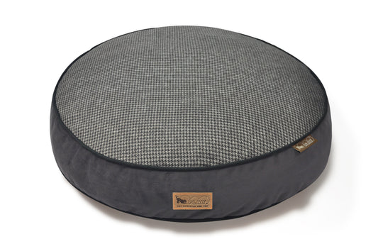 [Pre-order]Round Bed: Houndstooth Shadow Grey