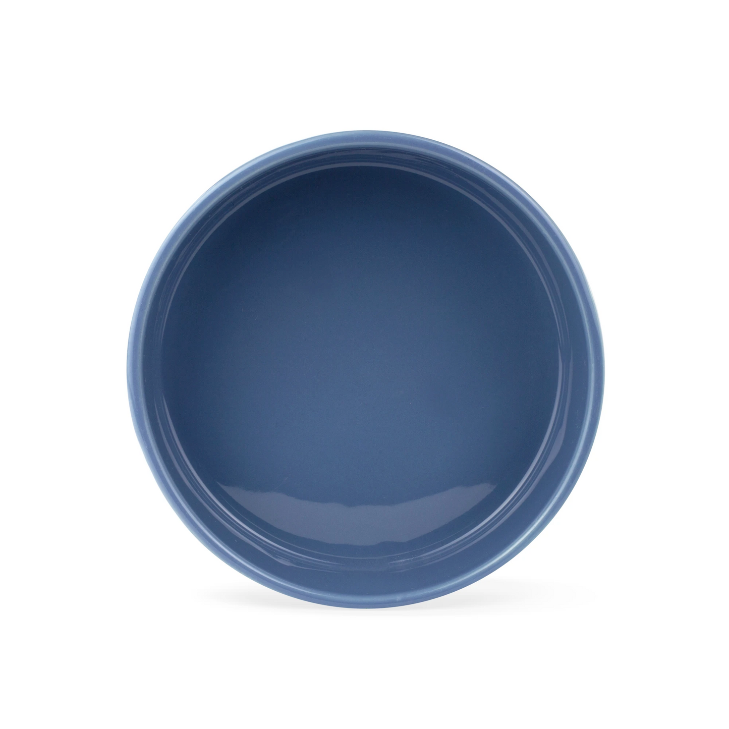 Sculpt Paw Ceramic Dog Food Water Bowl in Navy